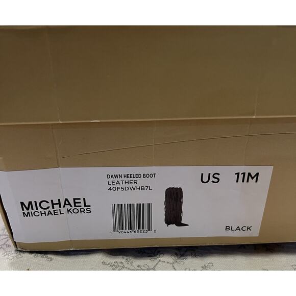 NEW MICHAEL KORS Dawn Faux Black Shearling Boots - Size 11 - Picture 11 of 12